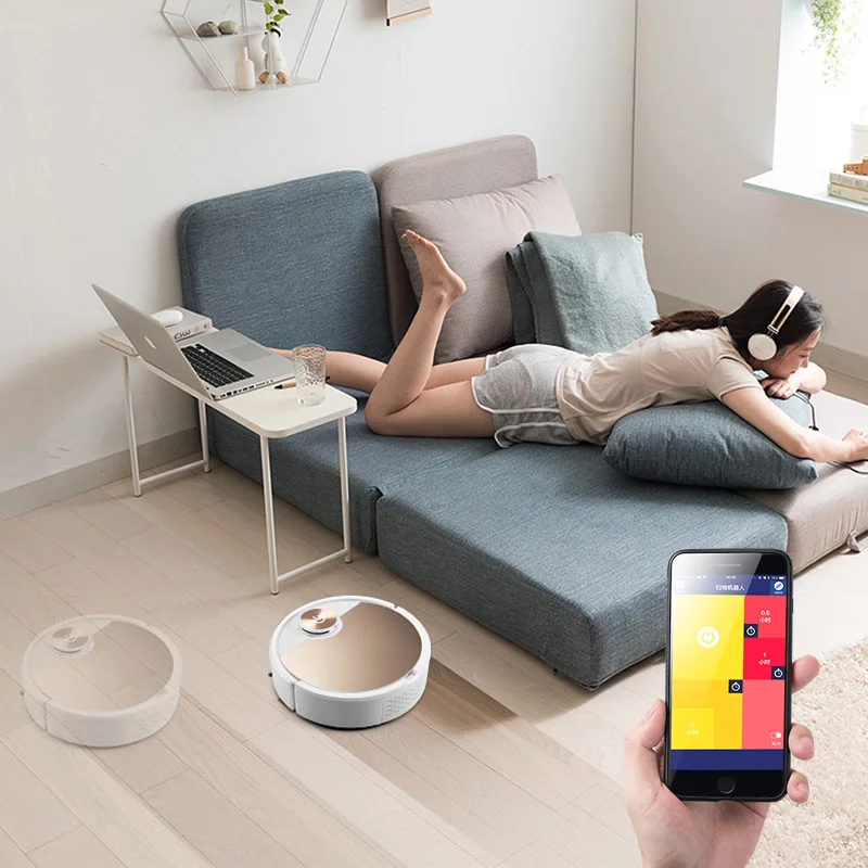 Умный робот пылесос ES06 бытовой мобильный телефон приложение пульт