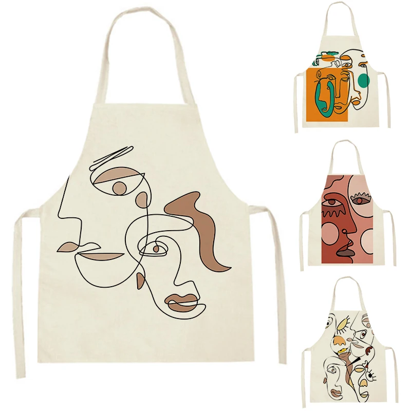

WQL2030 Kitchen Aprons for Women Linen Bibs Household Cleaning Apron Home Waterproof Chefs Cooking Baking Apron for Child