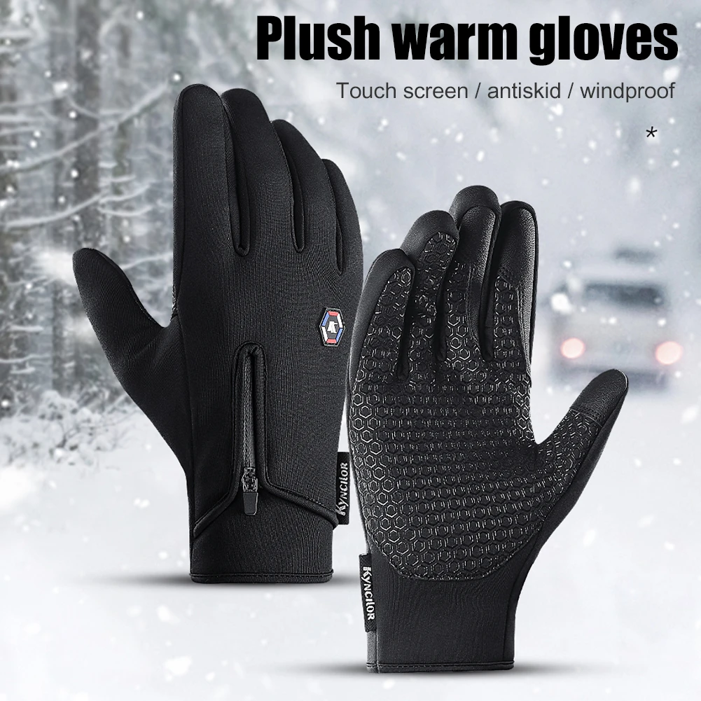 

Winter Cycling Gloves Warm Outdoor Sports Riding Windproof Waterproof Mittens Biking Portable Dustproof Cycling Parts
