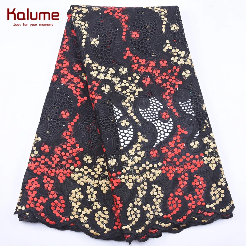 Kalume новинка африканская кружевная ткань Мягкий Топ нигерийская швейцарская