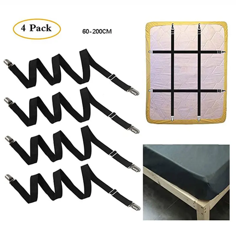 Регулируемый эластичный чехол для матраса 4 шт.|Бельевые прищепки| |