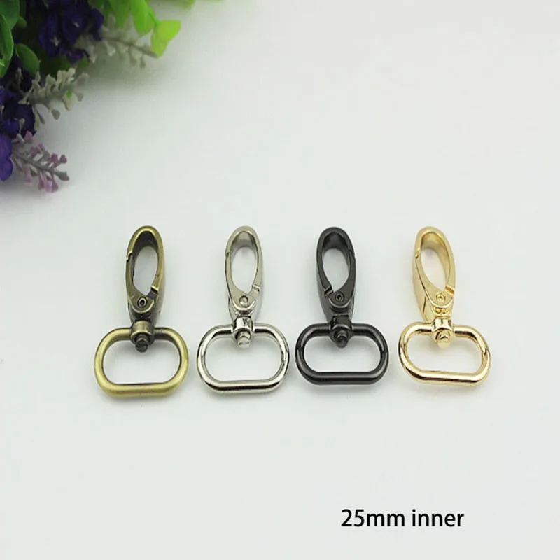 30pcs 15/20/25/32/38mm Bags Strap Metal Buckles Lobster Swivel Carabiner Snap Hook Clasp Collar KeyChain Hanger DIY Accessories