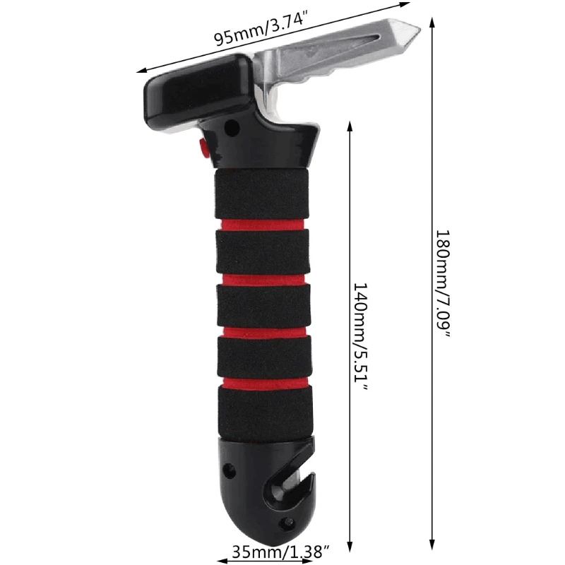 

4 in 1 Elderly Car Assist Handle Cane Portable Standing Mobility Aid for Car Seatbelt Cutter LED Flashlight