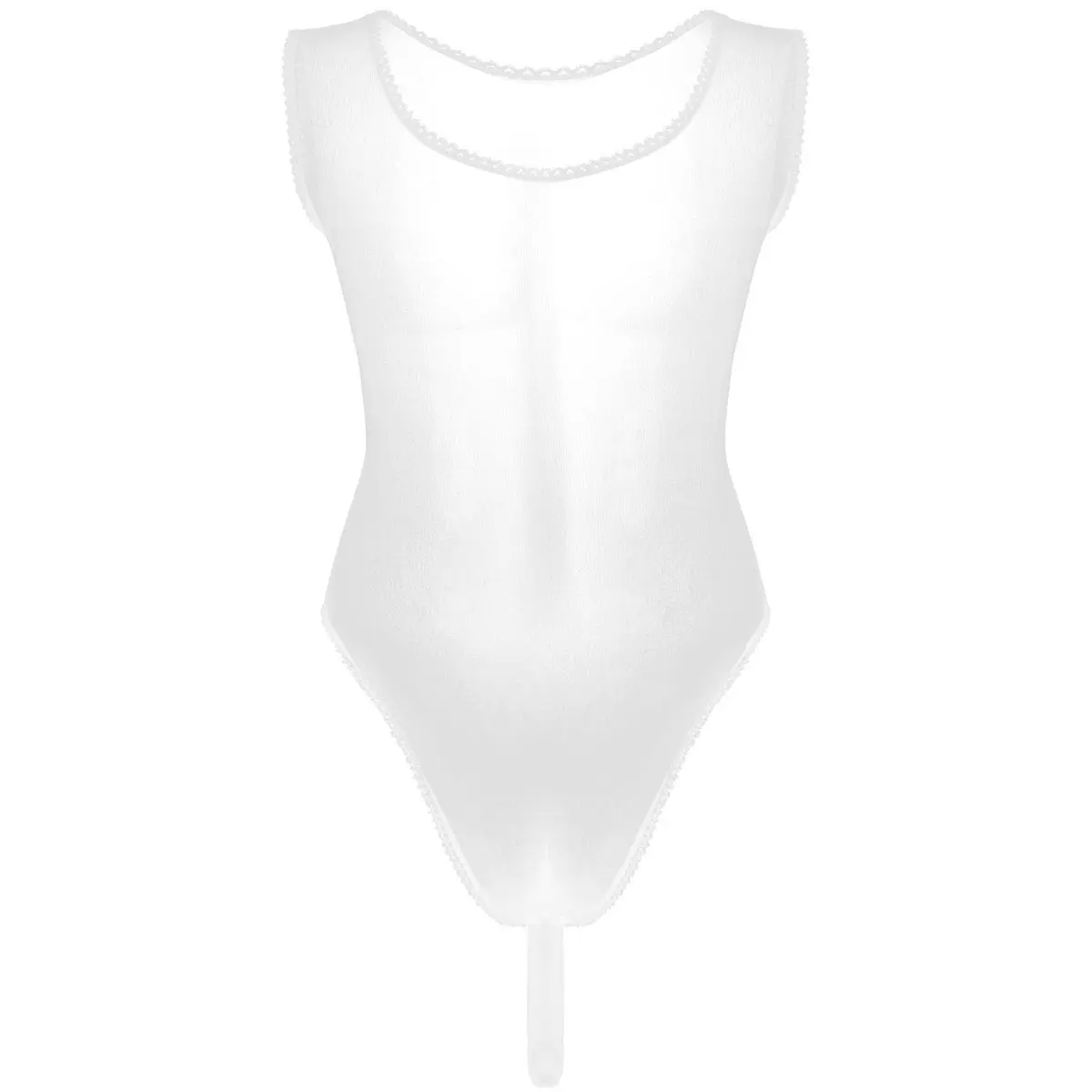 Сексуальные мужские прозрачные комбинезоны Feeshow нижнее белье ночная рубашка без