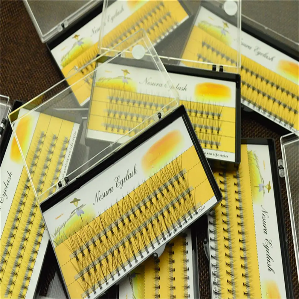 

10 Root 60pcs Black Handmade False Eyelashes Natural Long Individual Eyelashes Extension Fake Lashes Makeup Beauty Cosmetic