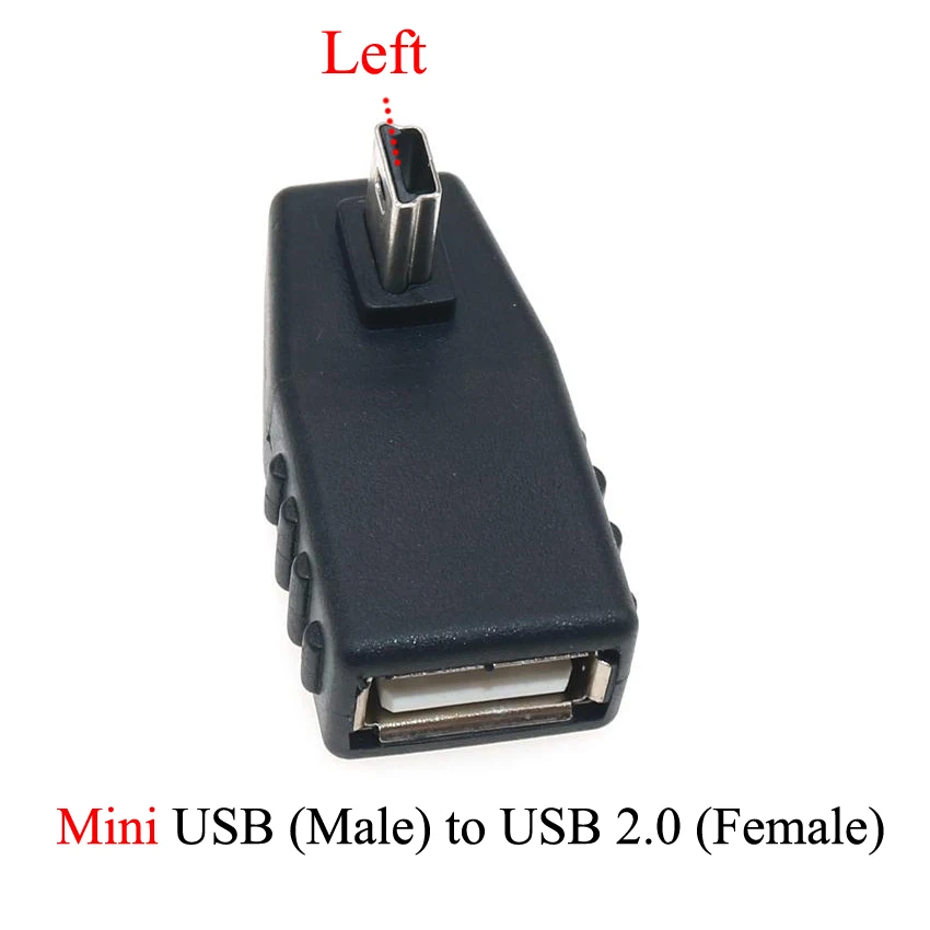 YuXi 90 Degree Left/Right/up/Down angle USB 2.0 Type A Female to 5-pin B Male Micro / Mini OTG Host adapter | Компьютеры и офис