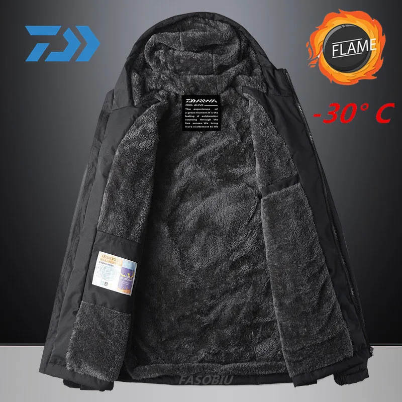 

2021DAIWA Fishing Clothing Winter Autumn Winter Waterproof Warm Fishing Jackets Men Fleece Thick Outdoor Fishing Shirts