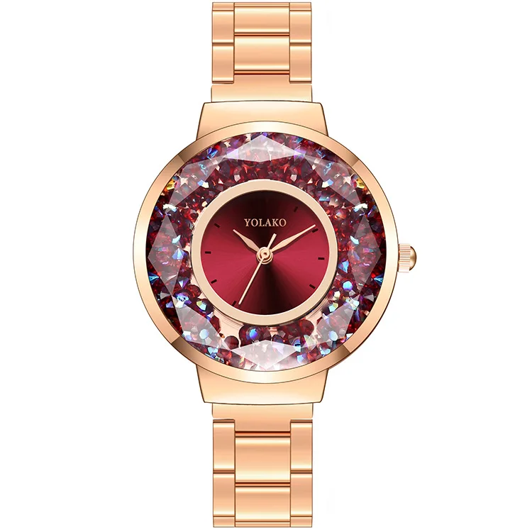 

100pcs/lot fashion ladies quicksand broken DIA British watch alloy steel with joker women's watch