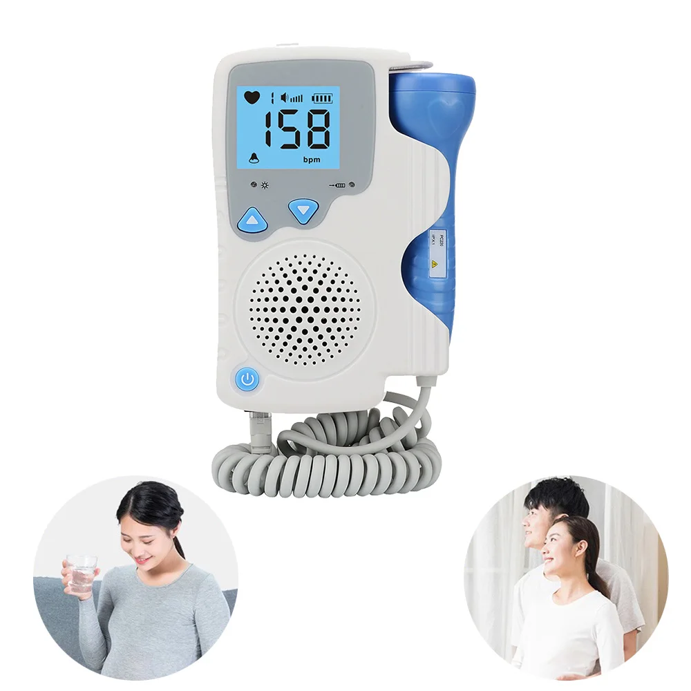

New Fetal Doppler Ultrasound Baby Heartbeat Detector Home Pregnant Doppler Baby Heart Rate Monitor Pocket Doppler