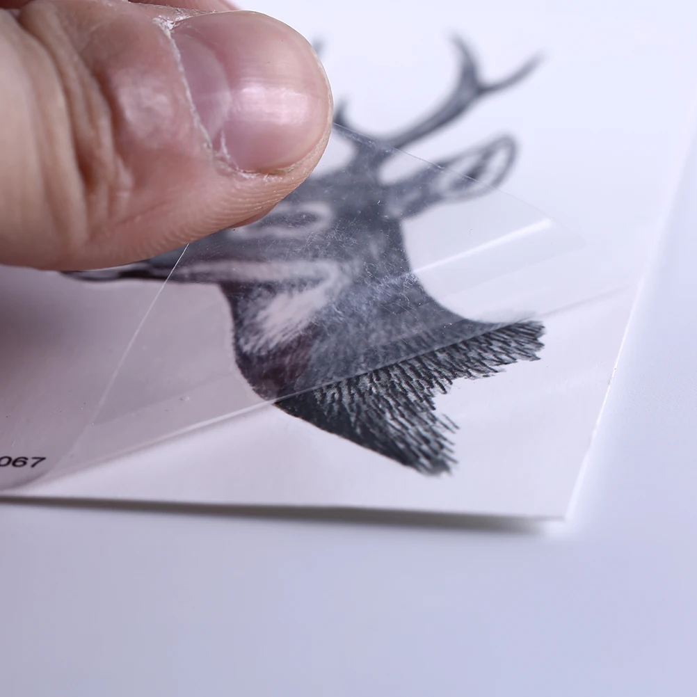 Водостойкая Временная тату-наклейка 10 5*6 см голова оленя тату Bucks Horn Antlers водная