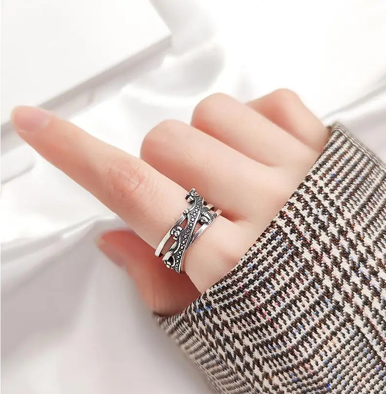 

Silver Rings 100% Guaranteed Real 925 Sterling Silver Jewelry Open Ring For Women