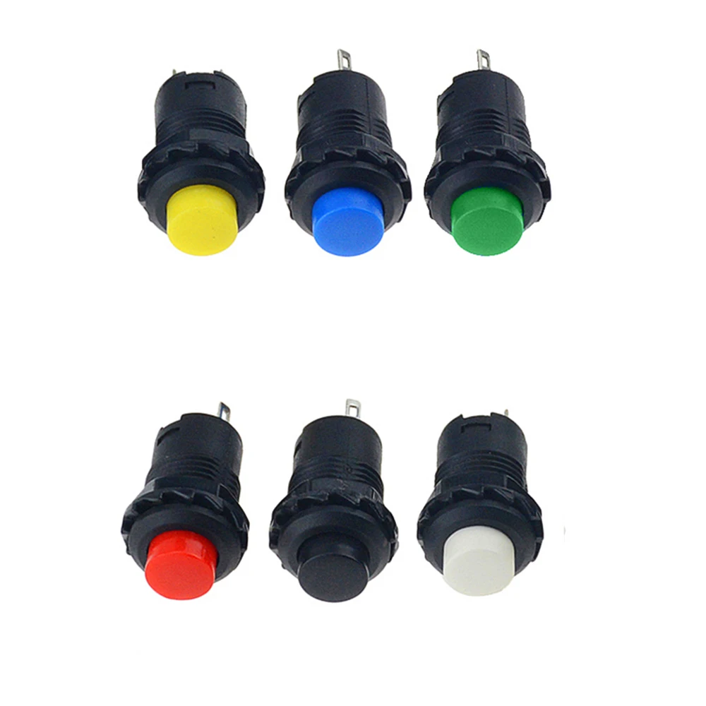 Кнопочные выключатели с автоматическим замком 6 шт. кнопочные 12 мм кнопка вкл.