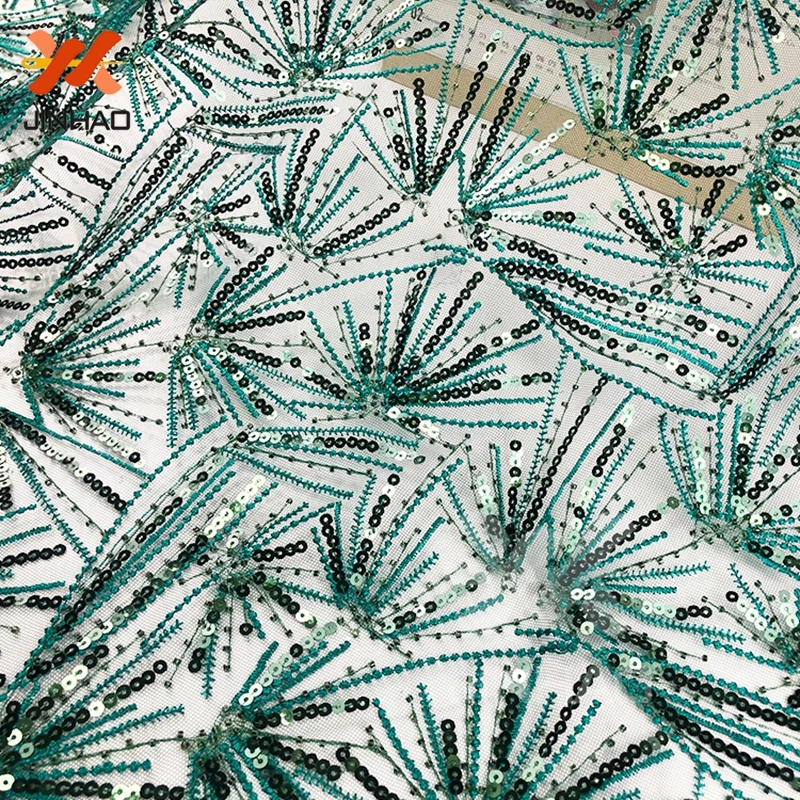 Горячая продажа 2019 блесток ткань двора Африканское свадебное платье вышивка