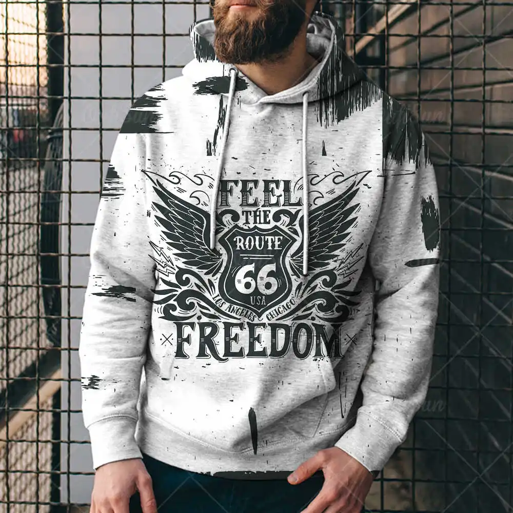 

Novelty US Route 66 3D Print Hoodies Sweatshirts Funny Spring Autumn Sweatshirt Hip Hop Mens Clothing Hoodies Men 2021 Tops 4XL