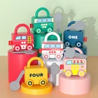 Детские обучающие игрушки Монтессори с ключами, Обучающие игрушки с подбором чисел и подсчетом, математические игрушки, обучающий инструмент для детей