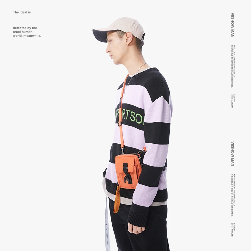 VIISHOW мужской свитер брендовый Полосатый пуловер для мужчин 2018 Pull Homme Hiver