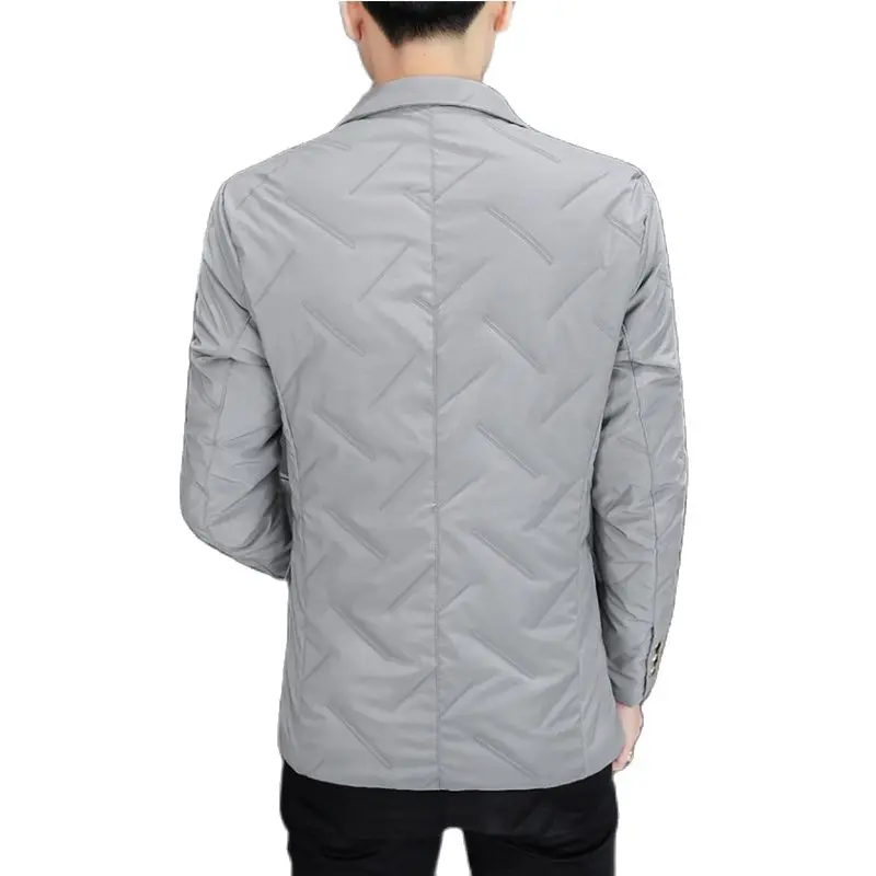 Blazer Men Autumn/Winter Men's Suit Fashion Jacket With Fleece And Thick Solid Color Button Door Pocket Trim Inthree ColorsM-3XL | Мужская