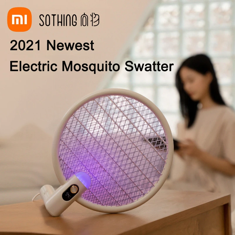 

Xiaomi Sothing Electric Mosquito Swatter Portable USB Charging Collapsible Fly Mosquito Zapper Swatter Killer For Home Outdoor