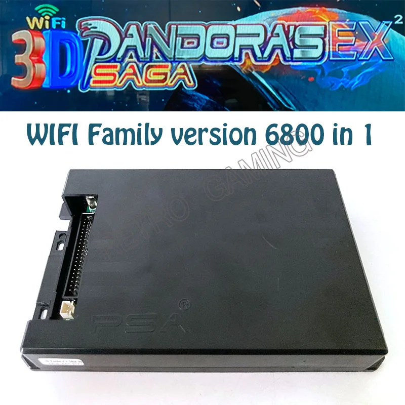 

6800 в 1 3D WIFI Pandora Сага EX Box функция сохранения многопользовательские джойстики Ретро аркадная игровая консоль шкаф поддержка 4 игроков