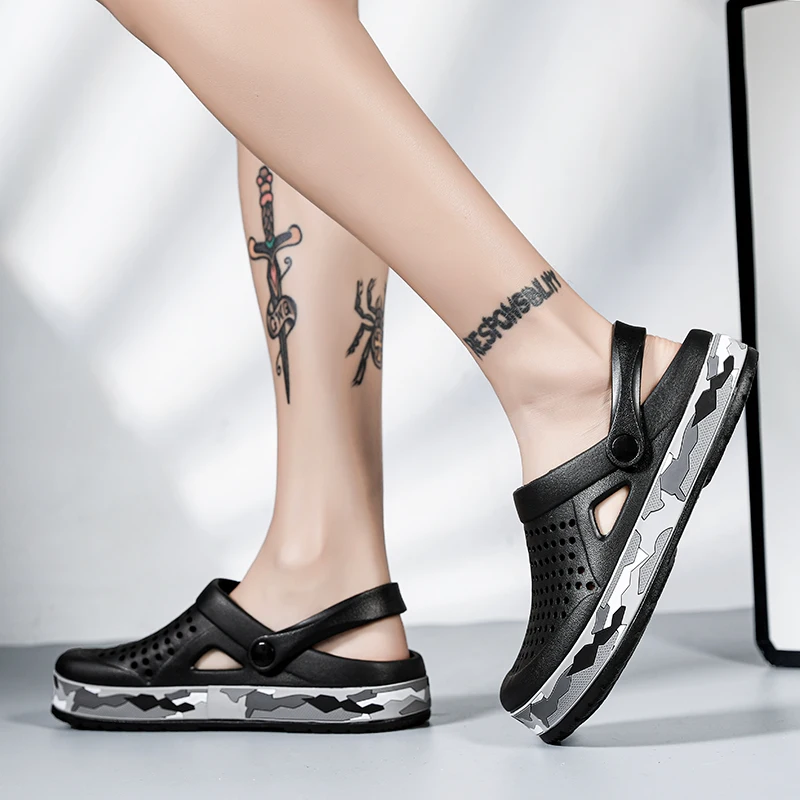 Coslony Crocks/Мужская обувь Мужские сандалии Sandalias Летняя Sandalen Шлепанцы Sandalet hombre Sandali