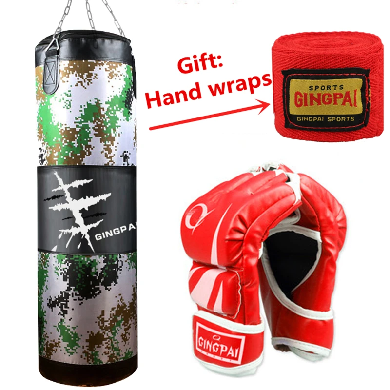 High Quality MMA Sandbags Boxing Series / sand bags (Empty Bag)100cm /Boxing Gloves Punching Bags Hand Wraps | Спорт и развлечения