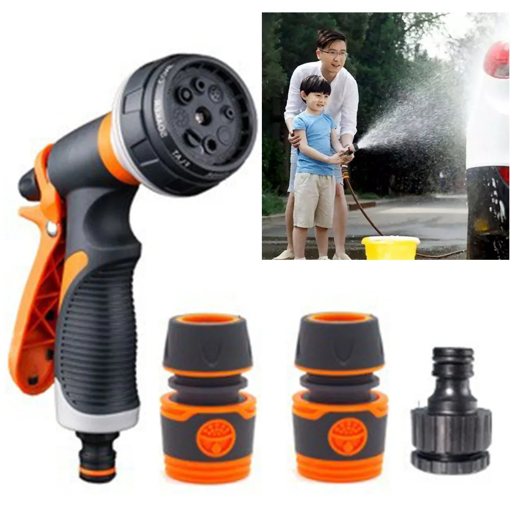 

4Pcs/ Set Connector Plastic Spray Gun All-inclusive Quick Connector Threaded Faucet Connector Household Garden Watering Spray
