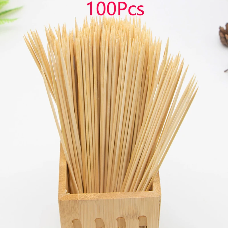 100 шт.! Аксессуары для барбекю бамбуковые палочки шампуры гриль шашлыком