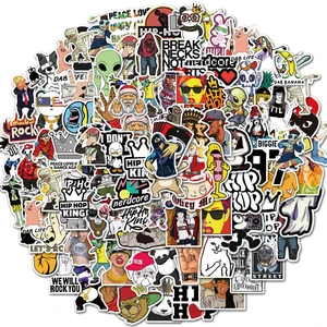 1050100pcs rock band hip hop meme stickers laptop fridge guitar motorcycle luggage skateboard cool funny sticker decal kid toy free global shipping