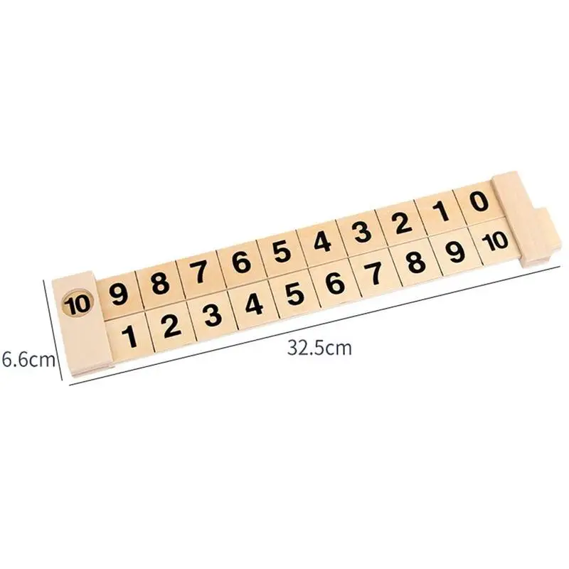 

Wooden Math Arithmetic 1-10 Addition Subtract Learning Ruler Children Ruler Gifts Kids Toys Education Design Rail Scientifi U2Q7
