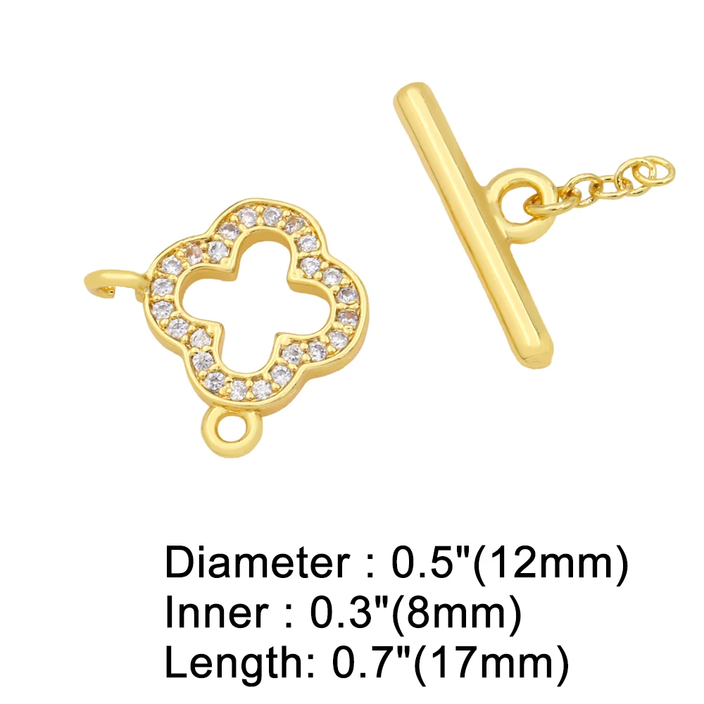 OCESRIO маленькая зубчатая застежка ювелирный соединитель подлинные позолоченные