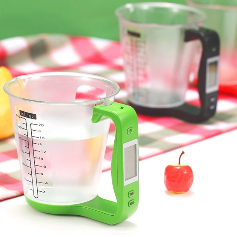 

Electronic Scale Measuring Cup Kitchen Scales Digital Beaker Libra Tool LCD Display Temperature Measurement Cups