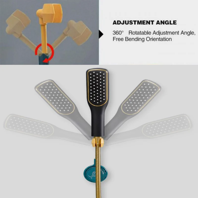

360 Shower Head Holder Punch-Free Adjustable Wall Mounted Adjusting Bracket Base Mount Brackets Bathroom Accessories