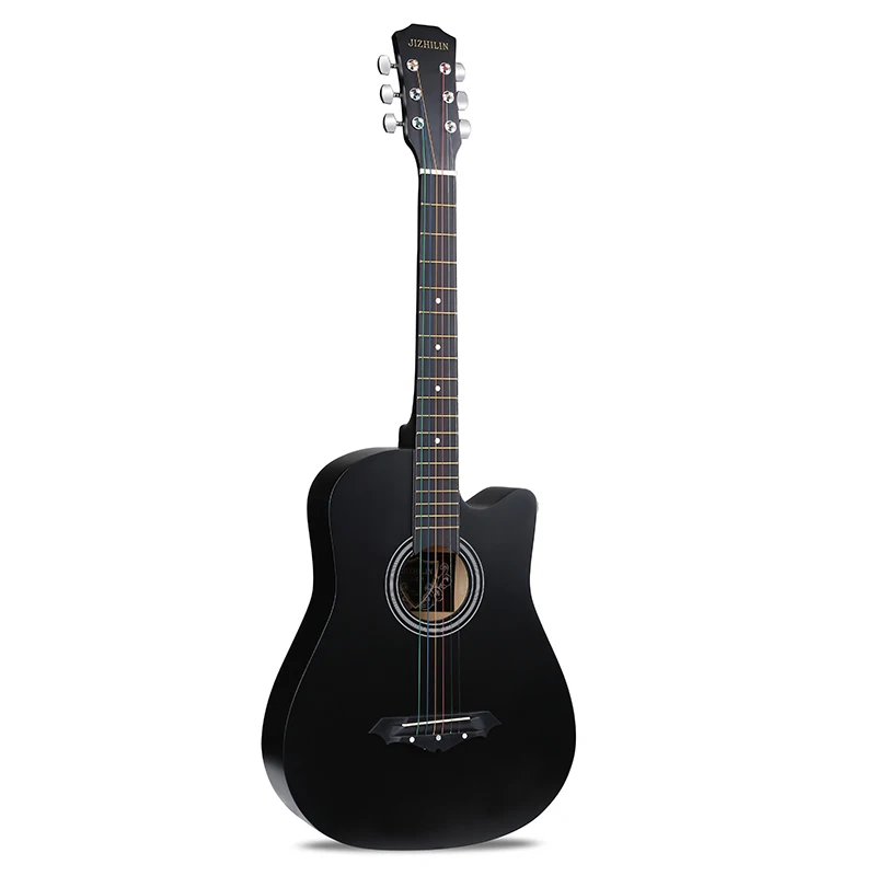 

Matt lacquer 38" guitar folk guitar ABS fingerboard wood guitar beginner's practice high quality basswood guitar student's instr