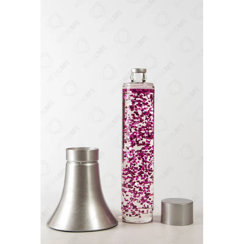 Lava-lamp 39 cm Cy pink/sequins (Glitter) | Лампы и освещение