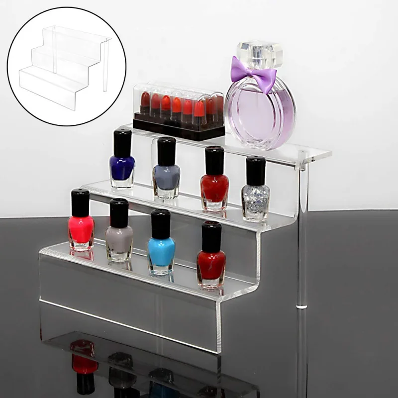 

3-layer Ladder Display Risers Clear Acrylic Product Stand Jewelry Display Showcase Dessert Cupcake Candy Treat Shelf