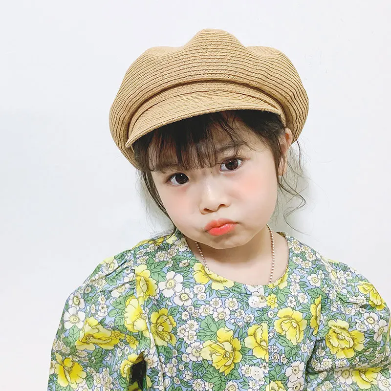 

Летняя Корейская соломенная шляпа для маленьких мальчиков и девочек, детская складная шляпа ручной работы, пляжный берет от солнца, уличный...