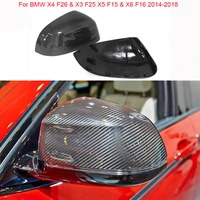 for bmw x4 f26 x3 f25 x5 f15 x6 f16 2014 2018 1 pair carbon fiber rear mirror coverrearview mirror replacement cover