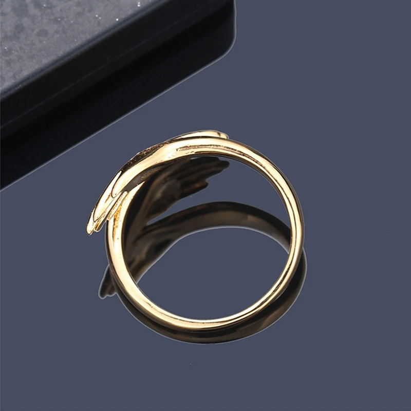 

New Romantic Hand With Love Hug Rings Adjustable Love Forever Open Finger Ring Lover Jewelry Gift For Women Men