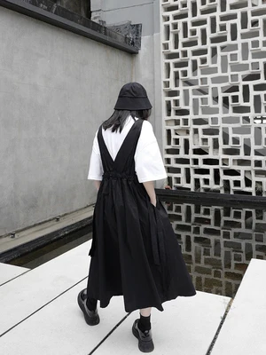 Yamamoto Стиль Темный японский дизайн чувство лета 2020 новый стиль женский арт юбка с