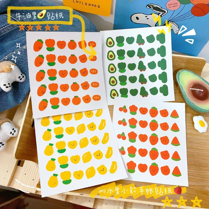 1 лист/набор мультфильм милый КОРЕЯ Ins плоды наклейка сделай сам Скрапбукинг