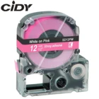 CIDY совместимый SD12PW 12 мм белый на розовом Epson этикеточная лента SS12KW labelworks для kingjim производитель этикеток LW300 LW400, LW-600P