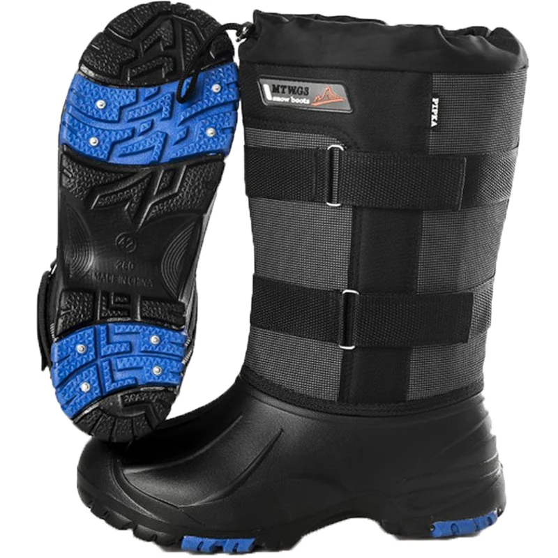 Зимние рыболовные сапоги камуфляжные водонепроницаемые на шнуровке спереди для