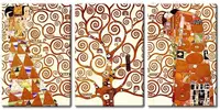 3 Panel World Famous Painting Reproduction On Canvas Wall Art Tree Of Life By Gustav Klimt Modern Home Art 