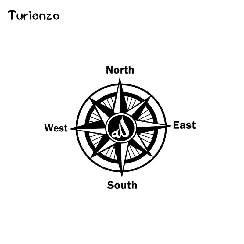 Turienzo 15 7 см * 12 8 мусульманский Qibla направляющий компас виниловая наклейка на