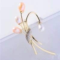okily gorgeous korean simple freshwater pearl zircon brooches fashion elegant pin suit jacket jewelry accessories mens corsage