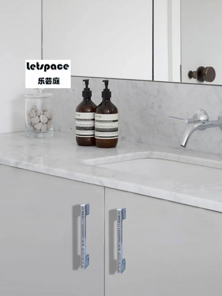 96 128 160 192 мм Современный Модный Роскошный k9 хрустальный шкаф кухонный мебельный