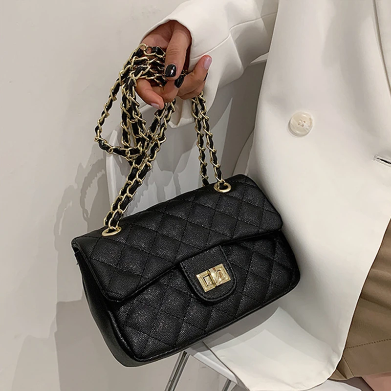 

Famous Brand Solid Color Ladies Flap 2022 New Fashion Single Shoulder Messenger Bag Luxury Designer Purses and Handbags Channels