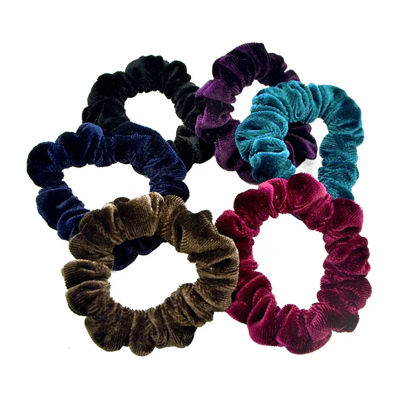 Корейские Бархатные резинки для женщин и девочек эластичные резиновые ленты