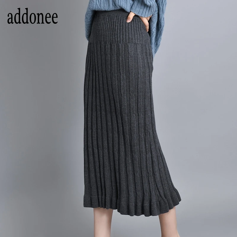 Женская юбка-свитер из хлопкового волокна эластичная с пеньковым узором | одежда