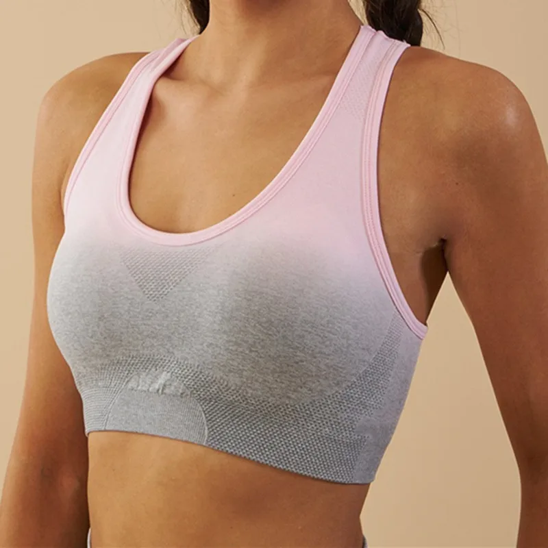 

bra Gradient Dyeing Vest Shockproof Gathering Shaped No Steel Ring Yoga Running Fitness blouses crop tops mesh top womens tops